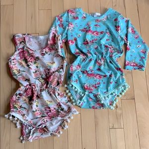 Bailey’s Blossoms pompom romper bundle